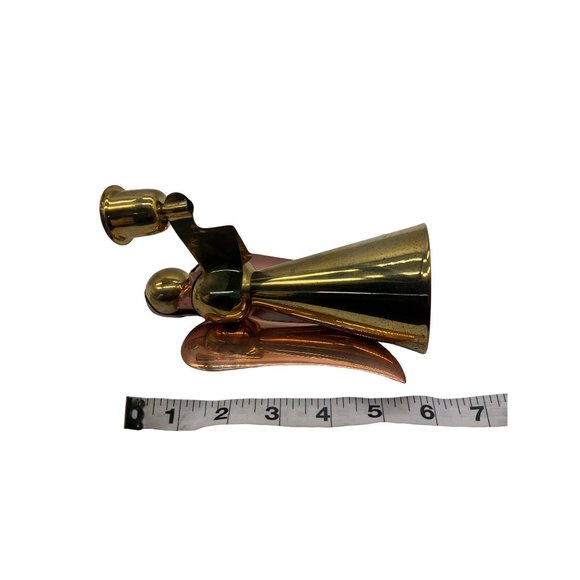 Two Tone Brass Copper Angel Candle Holder - Picture 9 of 9
